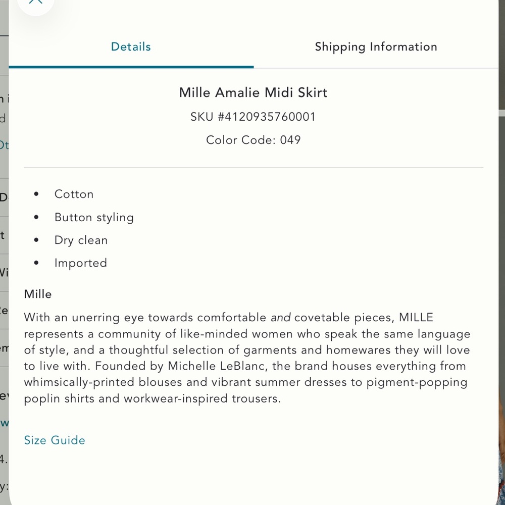 Like New 🐣 Mille Amalie Wrap Midi Skirt 🐥 XL - Picture 11 of 11